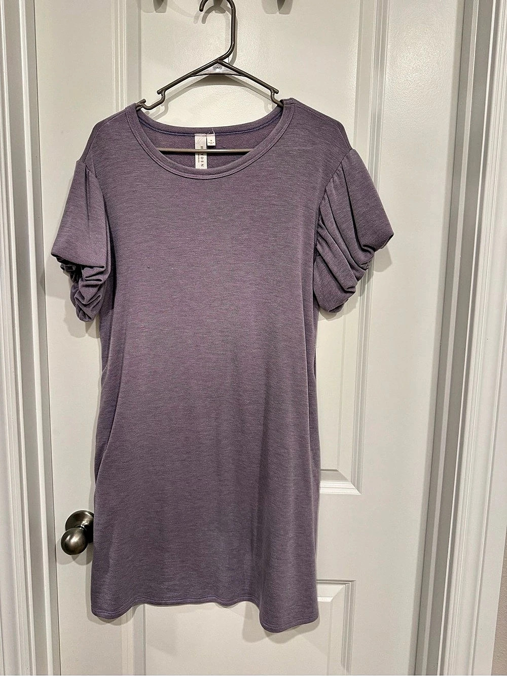Hayden Short Sleeve Mini Dress in Purple Size Medium Like New